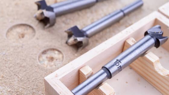 A Forstner bit is used for neat finish design